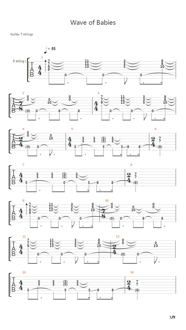 Wave Of Babies吉他谱