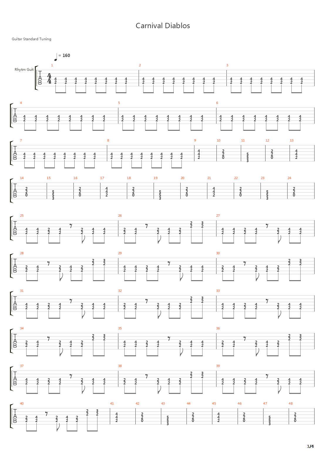 Carnival Diablos吉他谱
