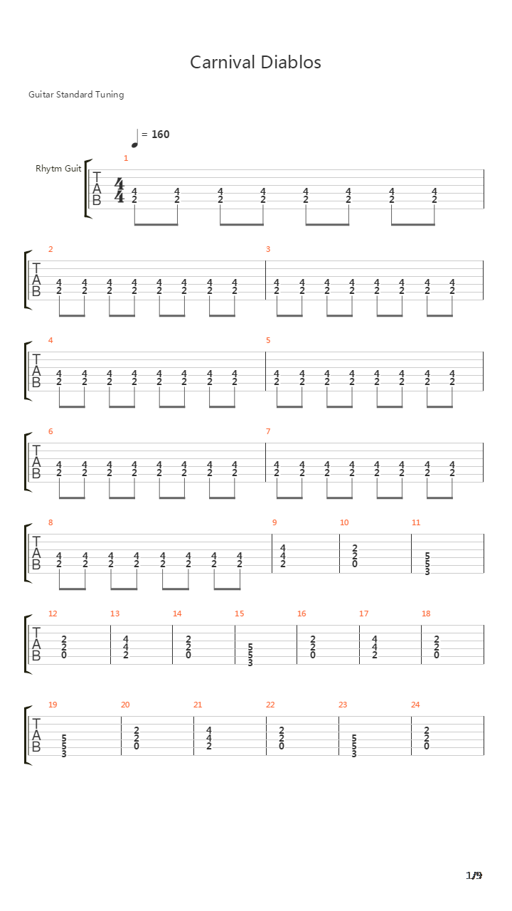 Carnival Diablos吉他谱