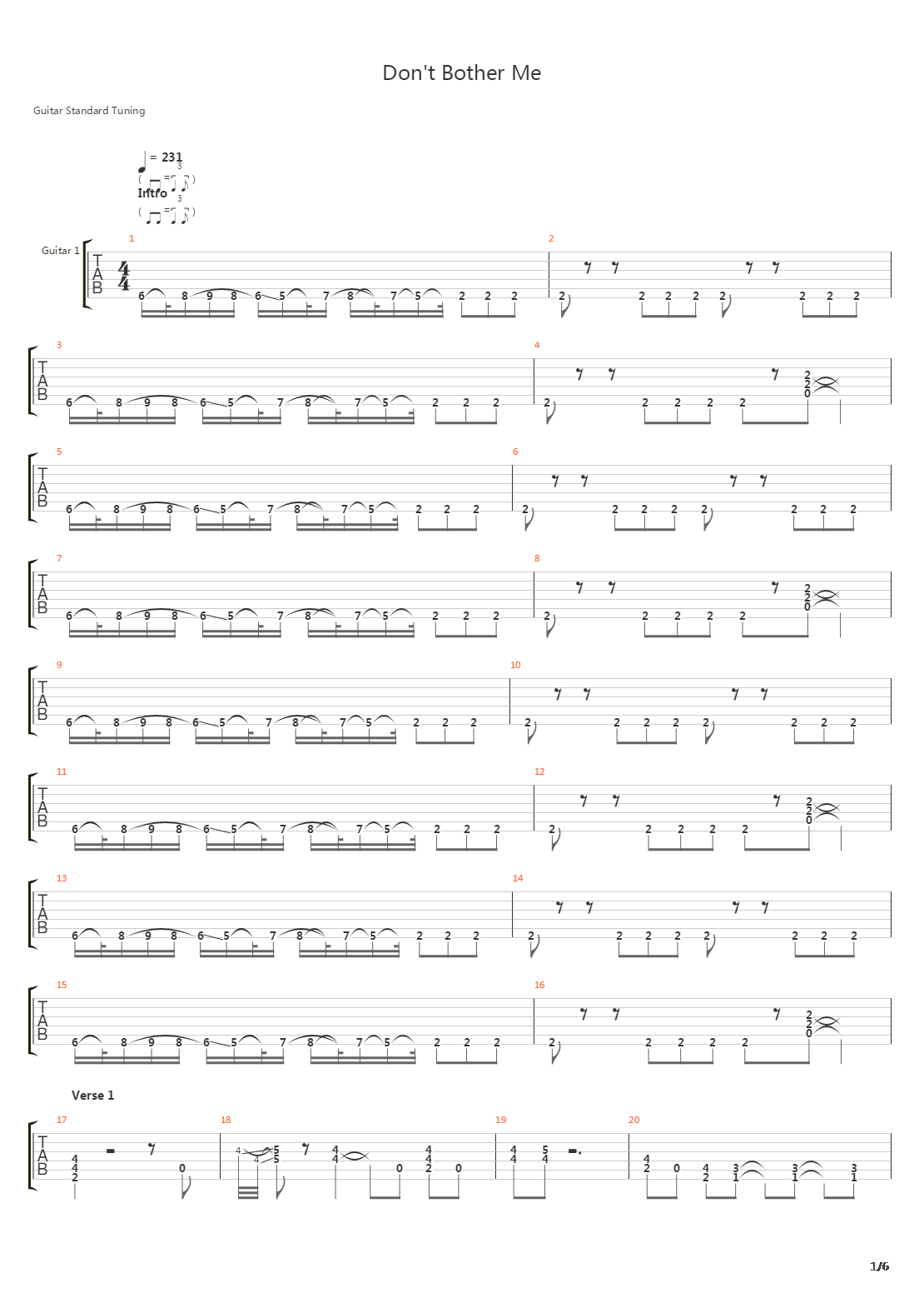 Dont Bother Me吉他谱