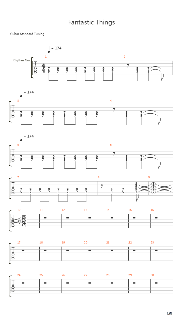 Fantastic Things吉他谱