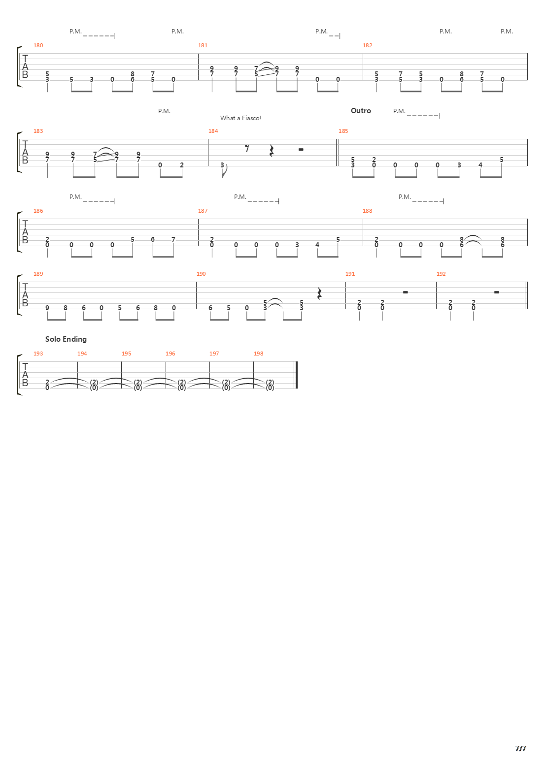 Fiasco吉他谱