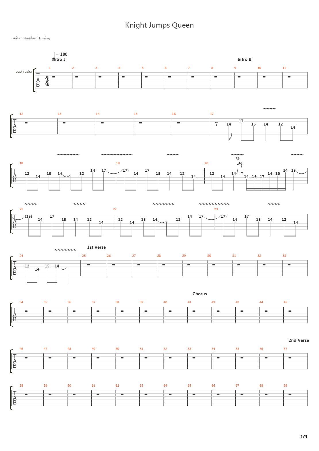 Knight Jumps Queen吉他谱