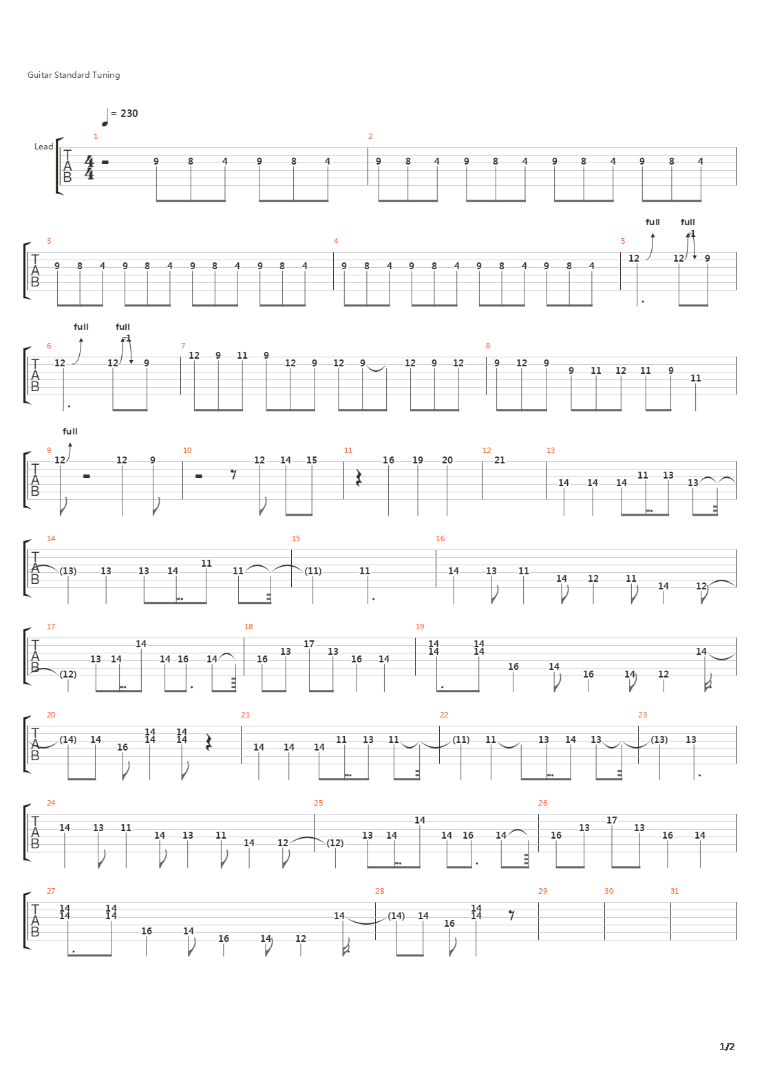 Speed吉他谱