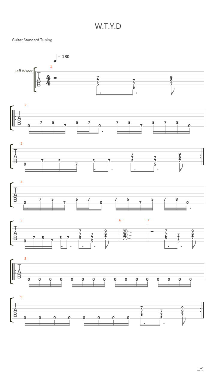 Wtyd吉他谱