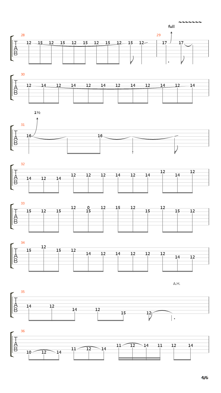 Across The River吉他谱