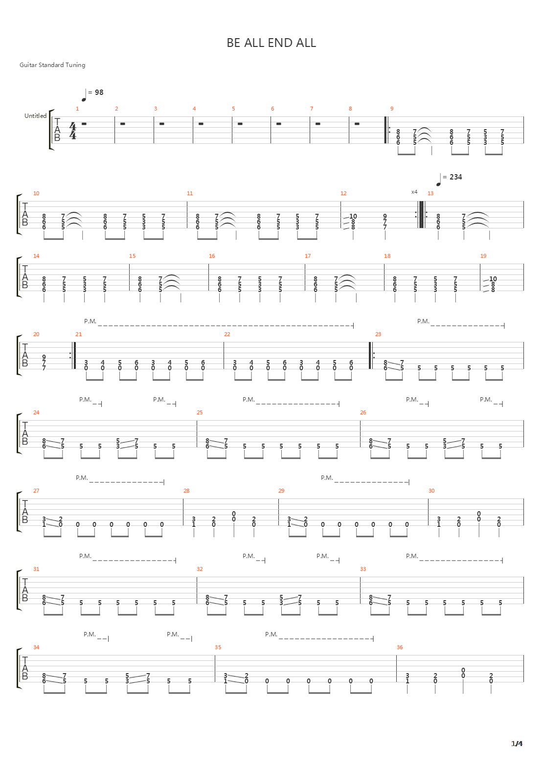 Be All End All吉他谱
