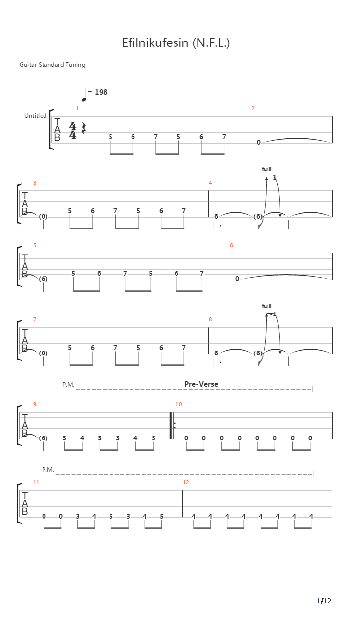Efilnikufesin Nfl吉他谱