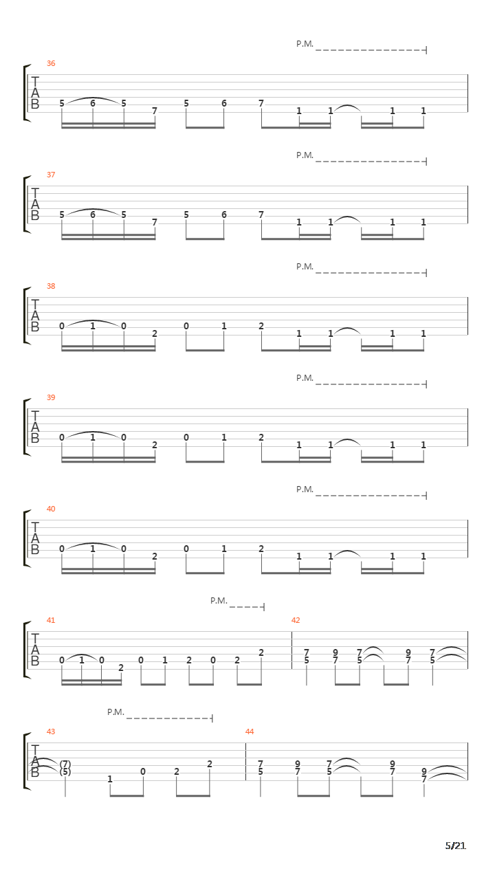 Finale吉他谱
