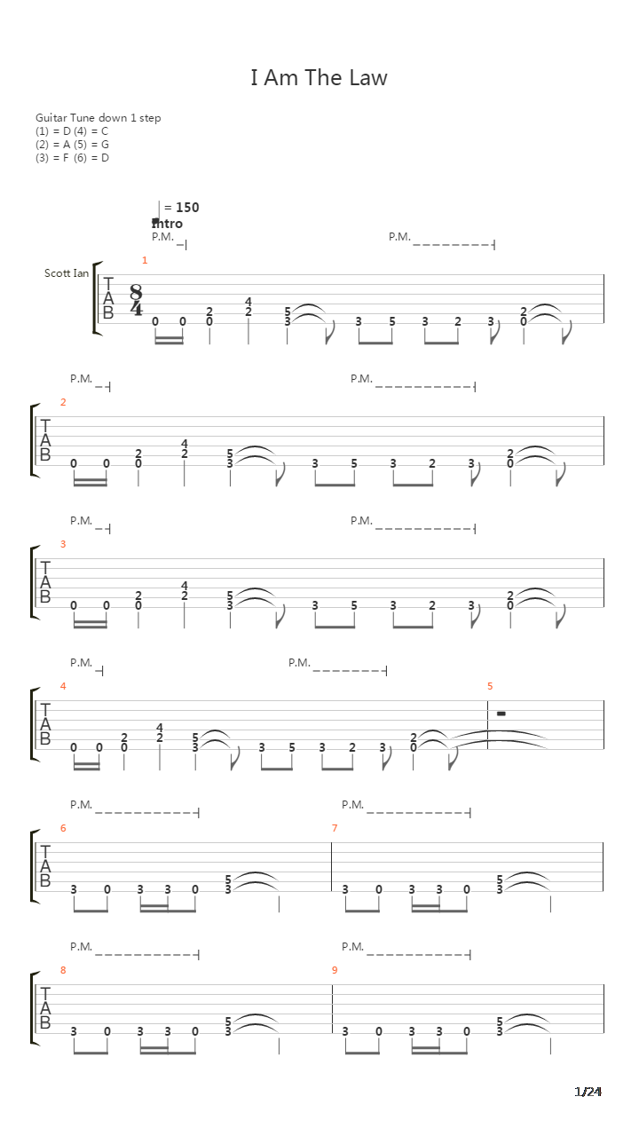 I Am The Law吉他谱