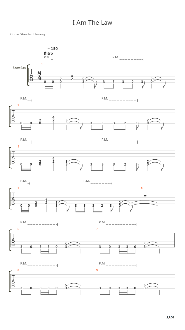 I Am The Law With吉他谱