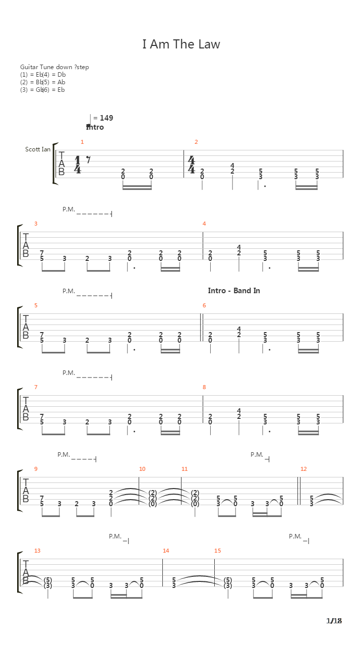 I Am The Law吉他谱