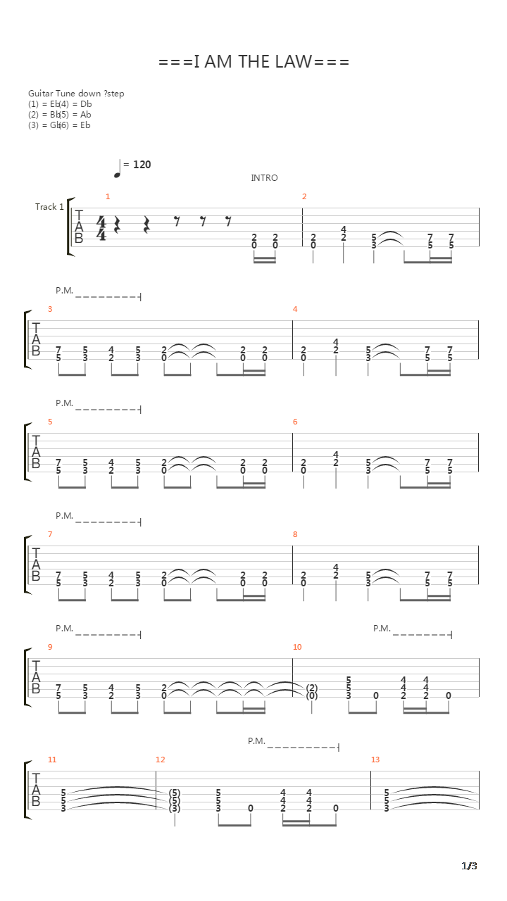 I Am The Law吉他谱