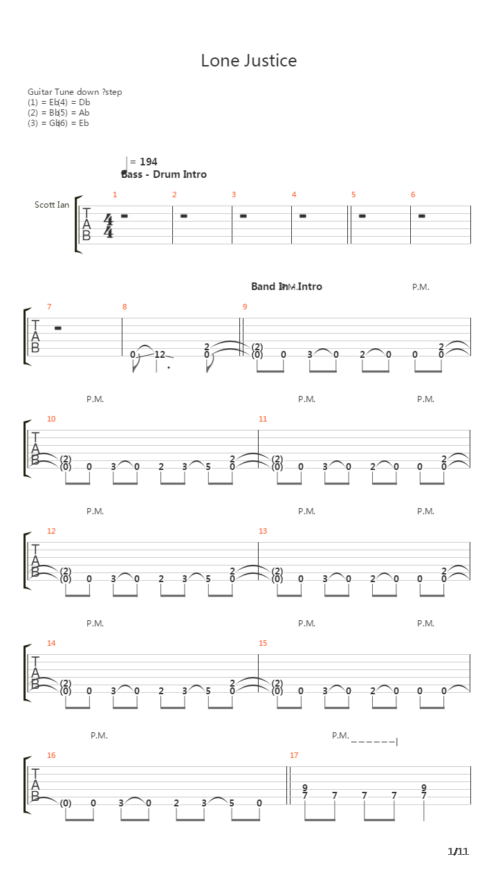 Lone Justice吉他谱