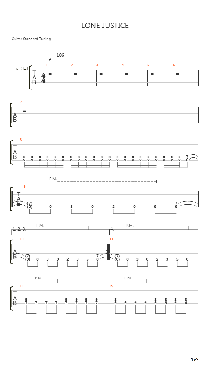 Lone Justice吉他谱