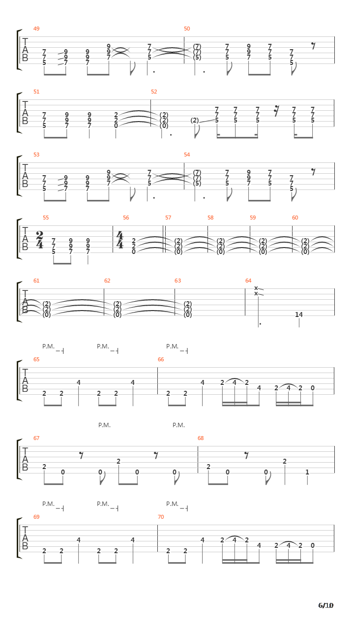 Parasite吉他谱