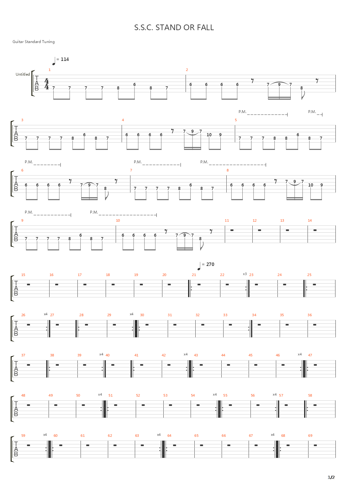 Ssc Stand Or Fall吉他谱