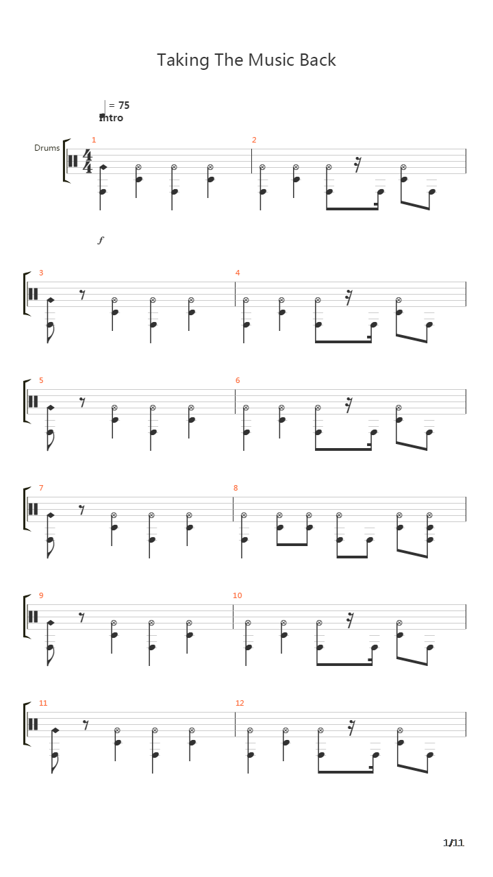 Taking The Music Back吉他谱