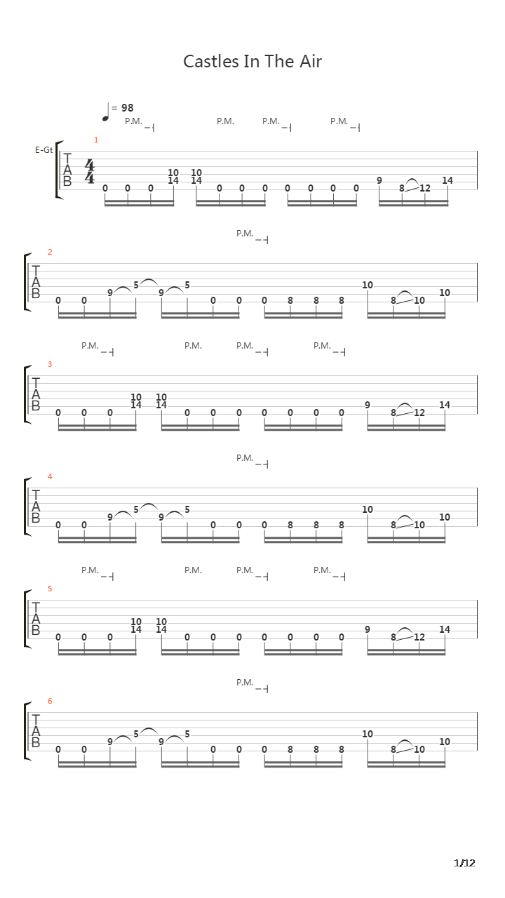 Castles In The Air吉他谱