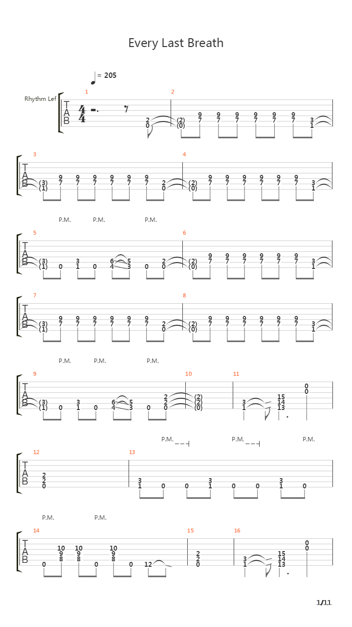 Every Last Breath吉他谱