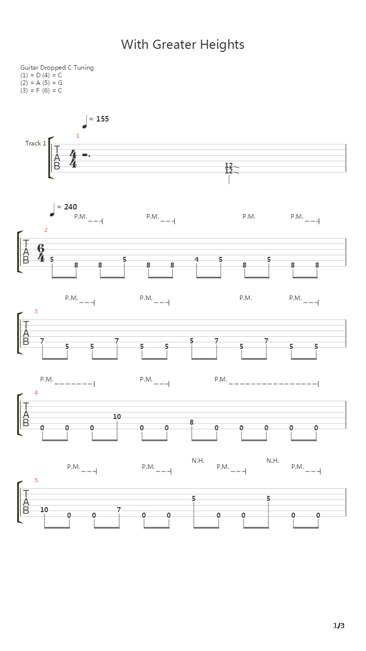With Greater Heights吉他谱