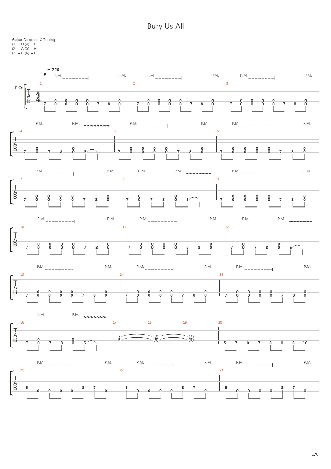 Bury Us All吉他谱