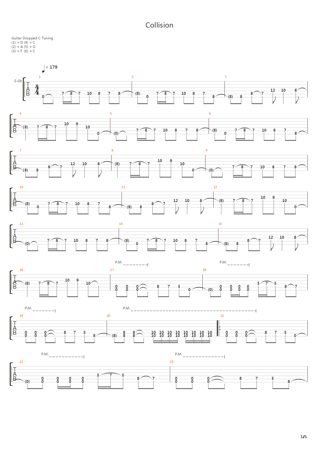 Collision吉他谱