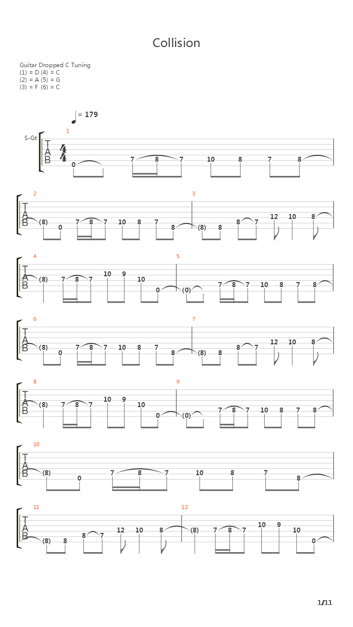 Collision吉他谱