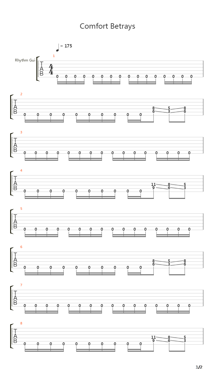 Comfort Betrays吉他谱