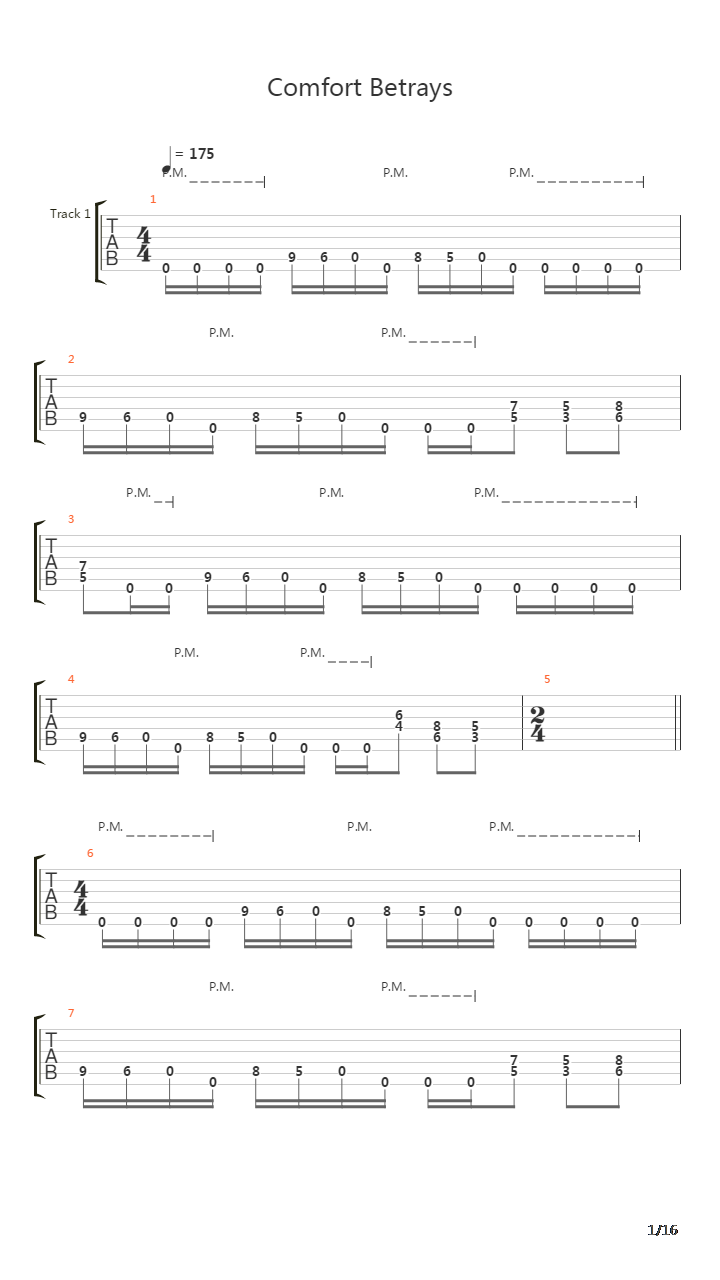 Comfort Betrays吉他谱