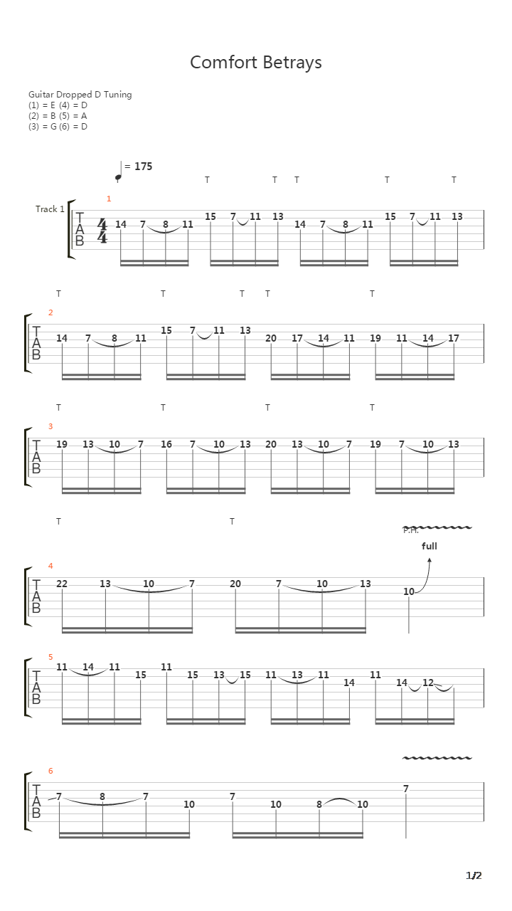 Comfort Betrays吉他谱
