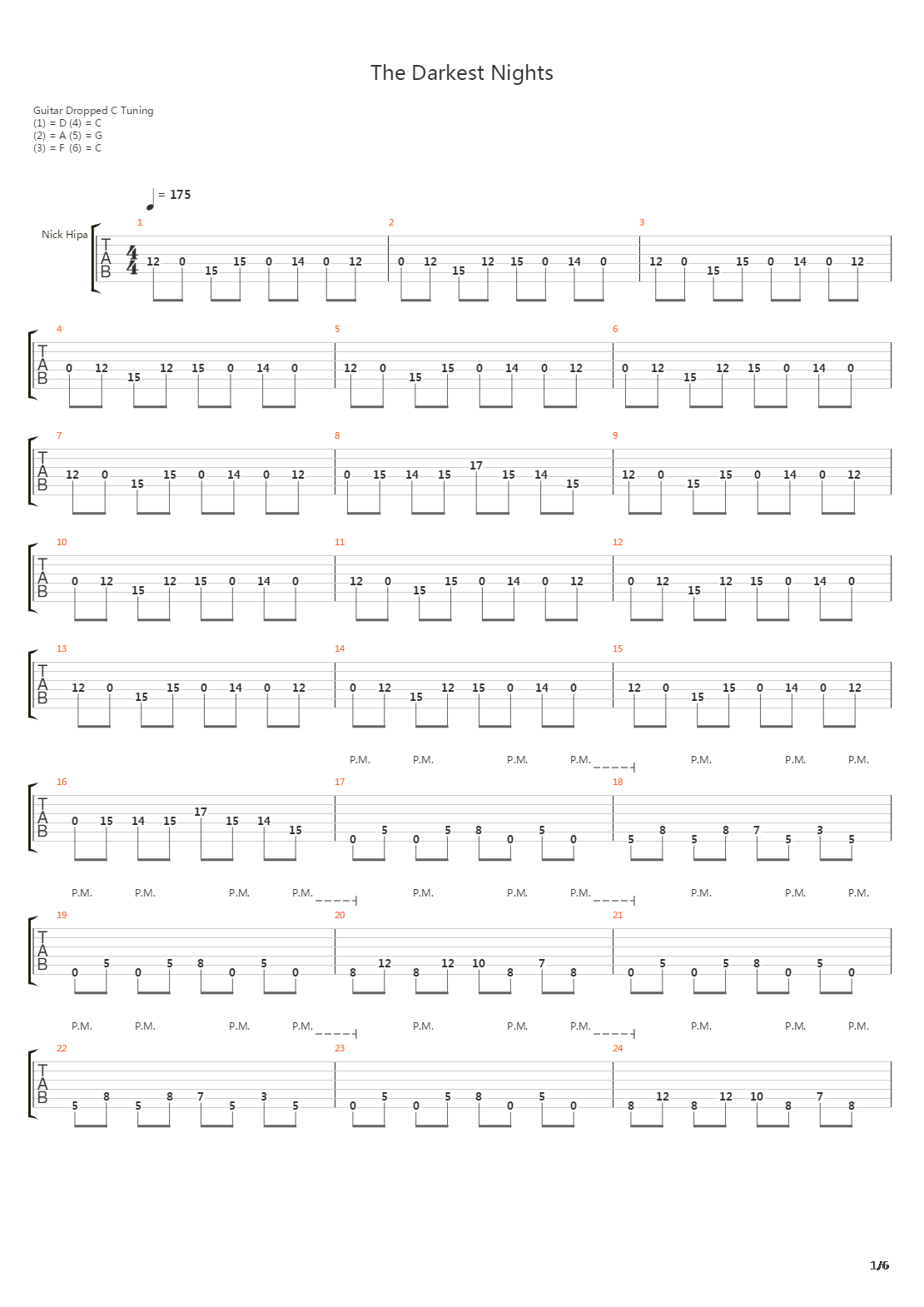 Darkest Nights吉他谱