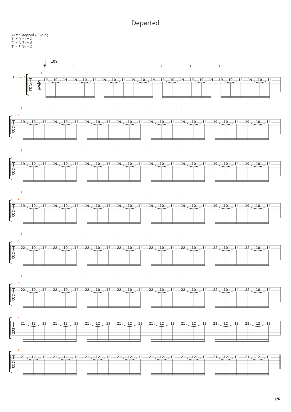 Departed吉他谱