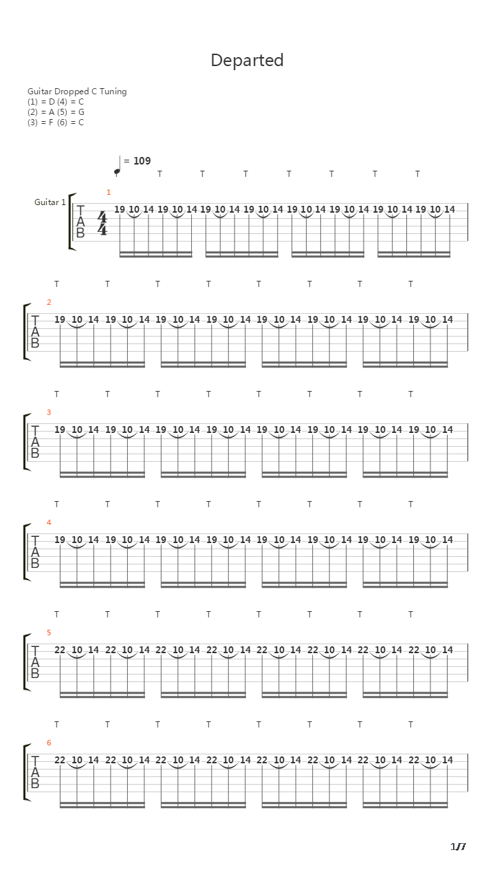 Departed吉他谱