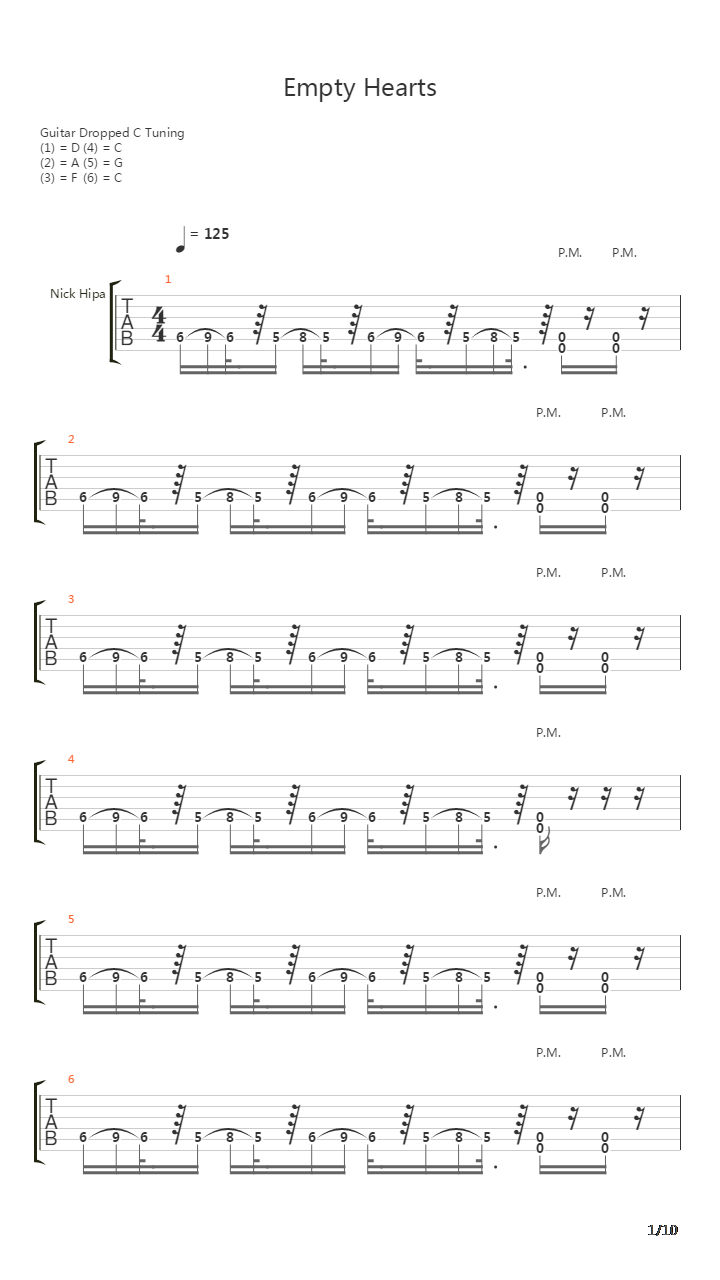 Empty Hearts吉他谱