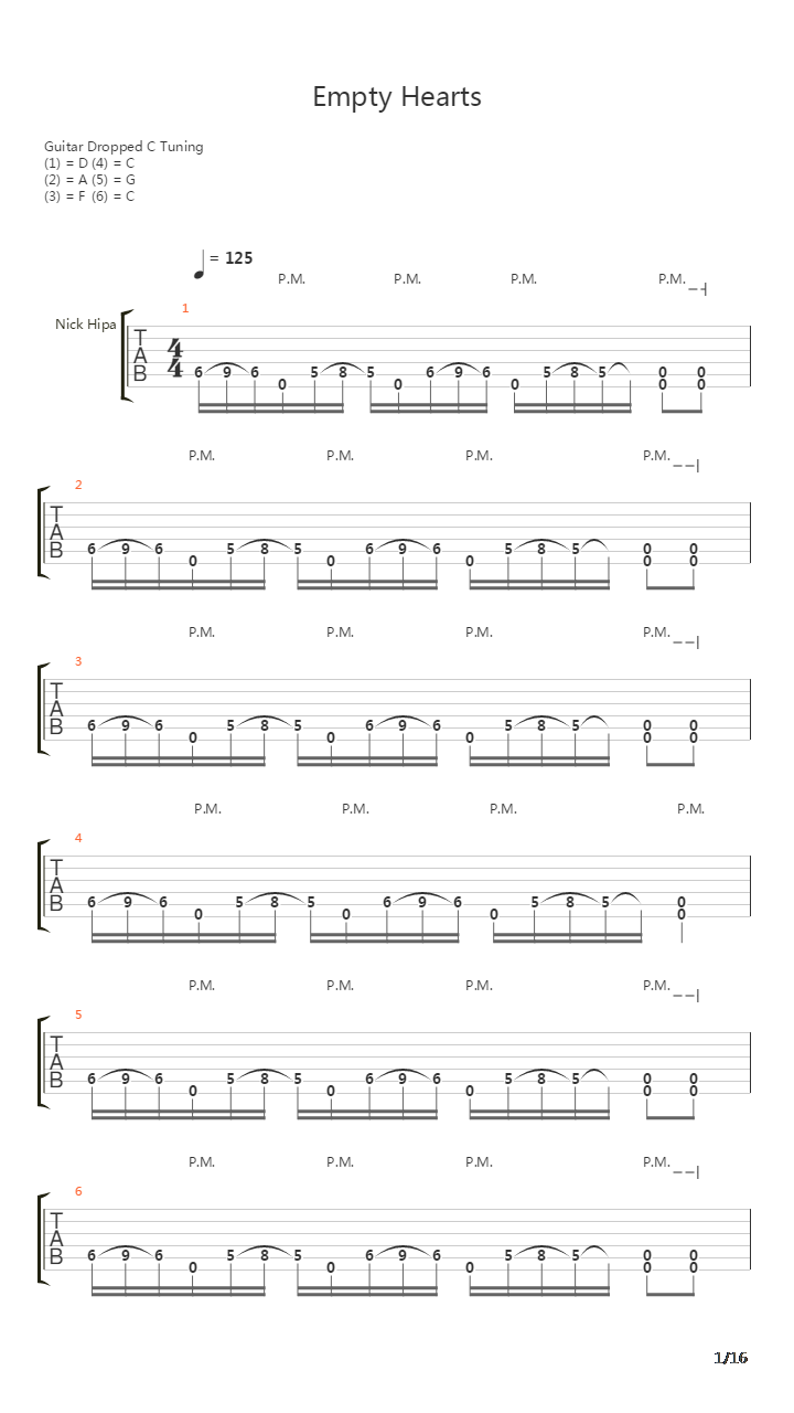 Empty Hearts吉他谱