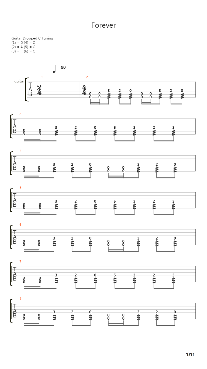Forever吉他谱