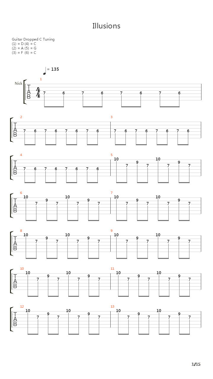 Illusions吉他谱