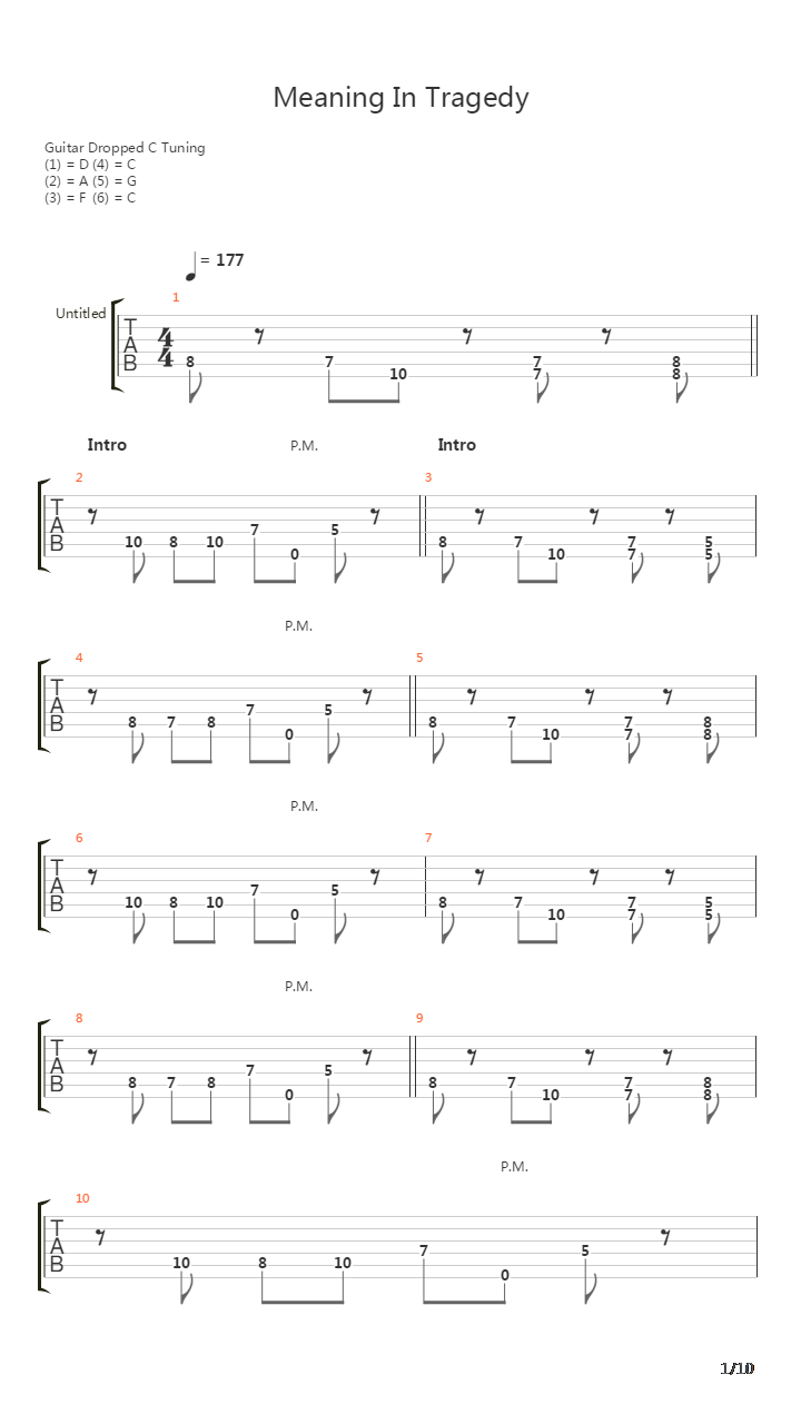 Meaning In Tragedy吉他谱