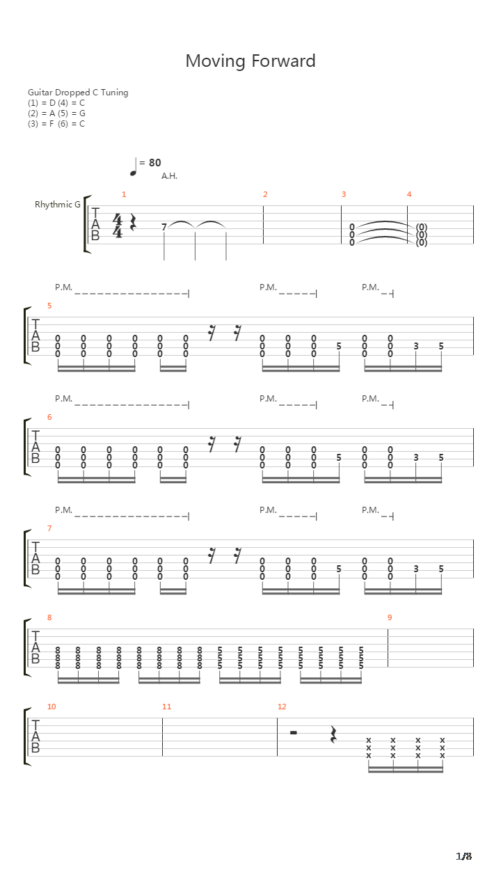 Moving Forward吉他谱