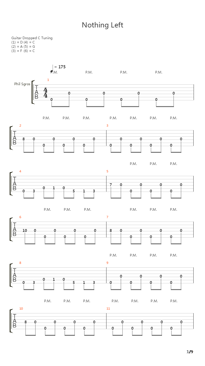 Nothing Left吉他谱