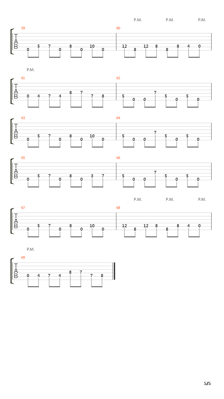 Parallels吉他谱