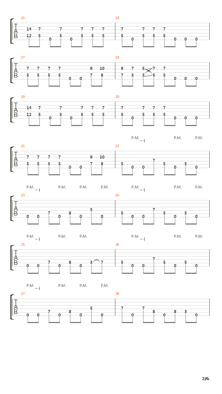 Parallels吉他谱