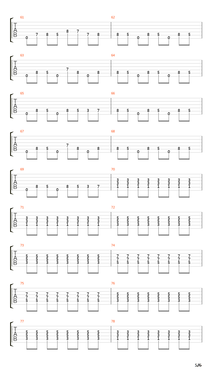 Parallels吉他谱