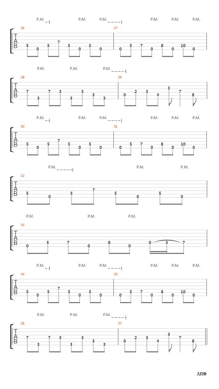 Parallels吉他谱