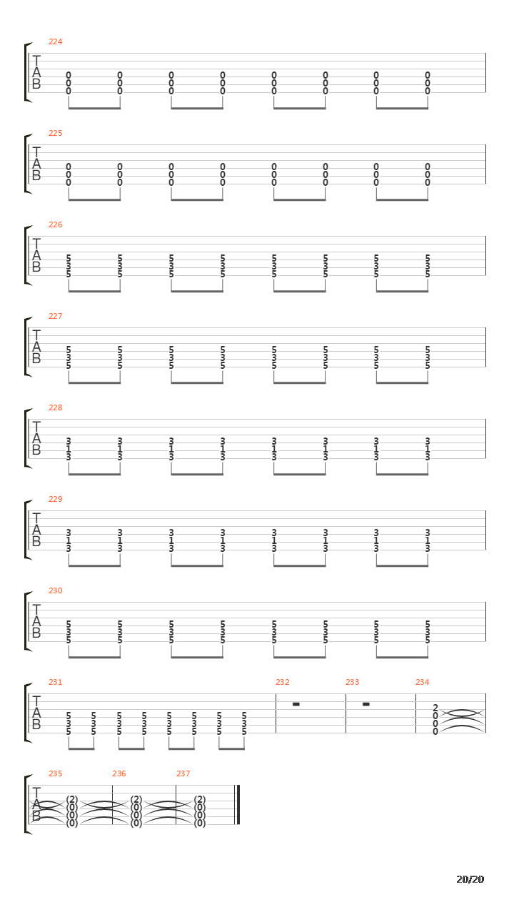 Parallels吉他谱