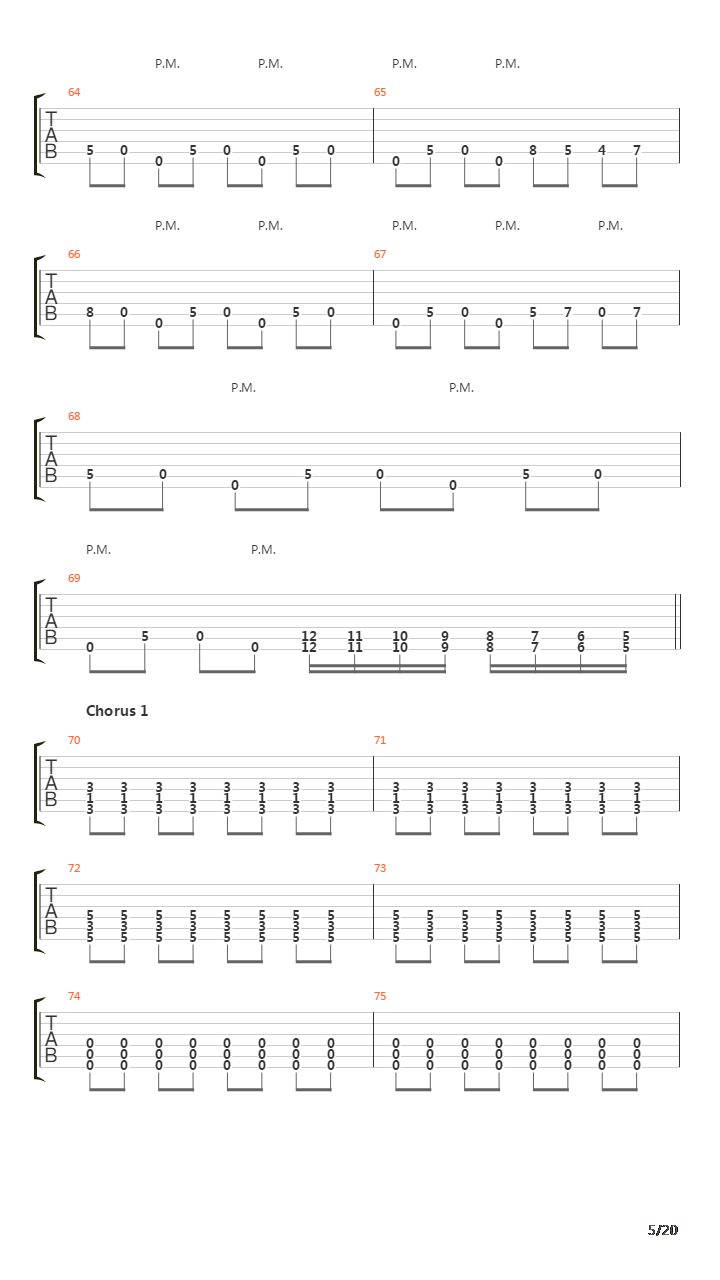 Parallels吉他谱