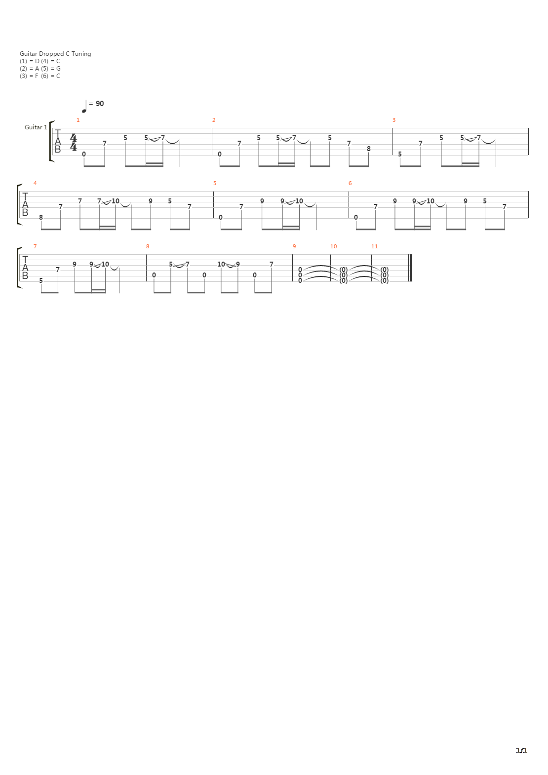 Separation吉他谱