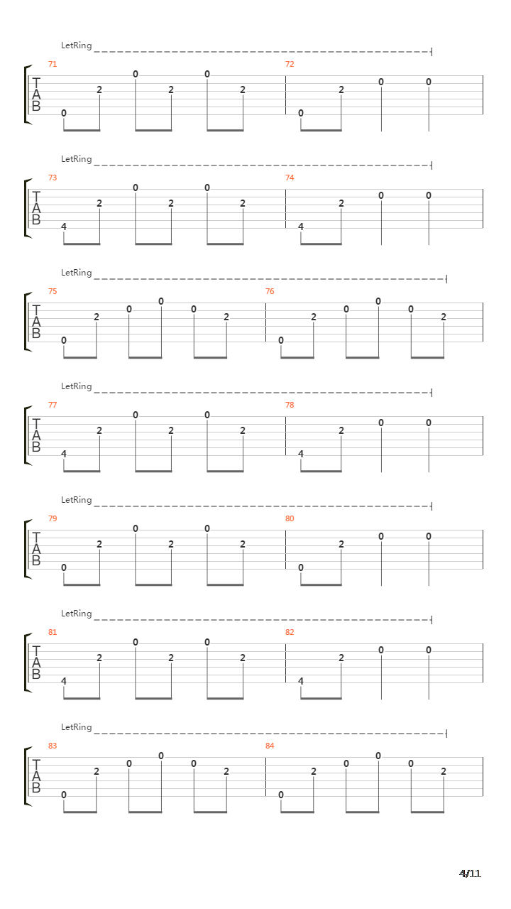 Song 10吉他谱