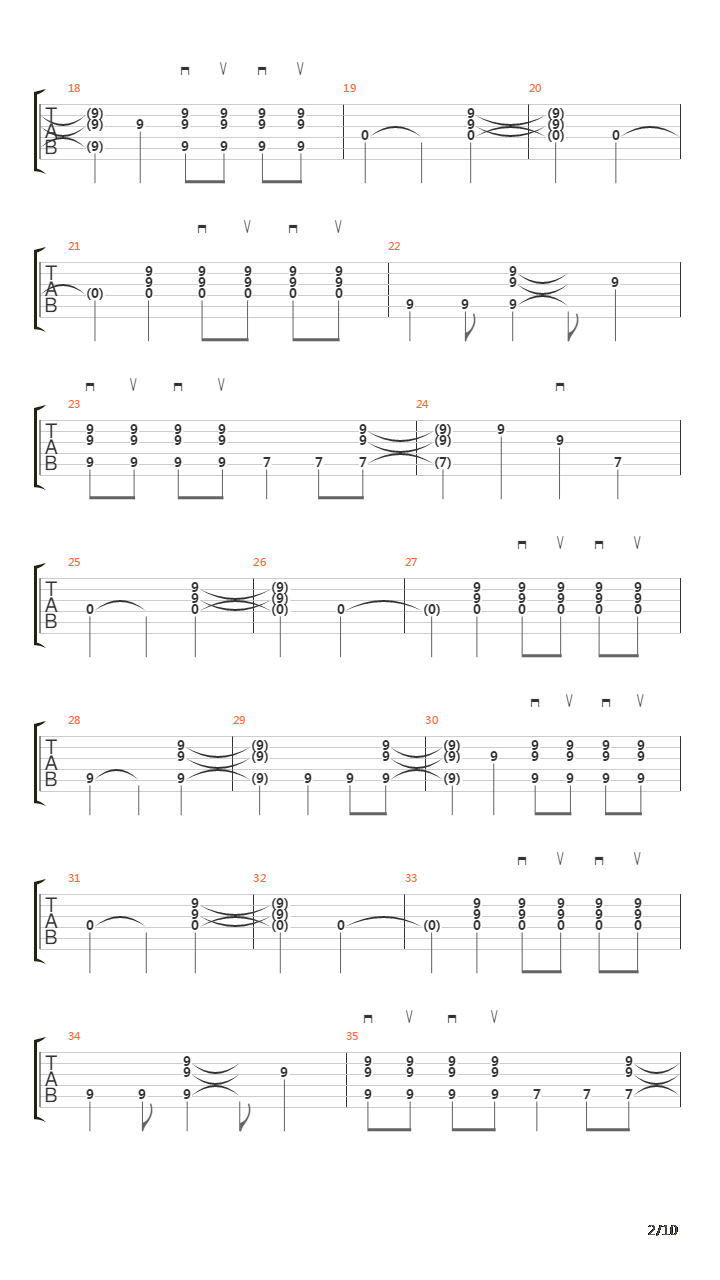 Song 10吉他谱